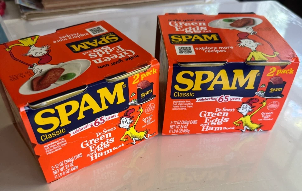 Spam Classic Green Eggs And Ham SPAM LIMITED EDITION (Two 12oz Cans) (6/2028)