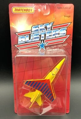 Airplane Skybusters Mirage SB3 1988 Matchbox Diecast Plane Yellow Stripes New  - Image 1 of 2