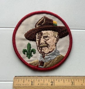 Baden Powell Gründer der Pfadfinder Pfadfinder rund gestickter Aufnäher Abzeichen - Bild 1 von 3