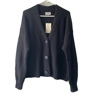 Universal Thread Black Cardigan Women’s Size XL Long Sleeve Button Sweater NEW - Picture 1 of 5