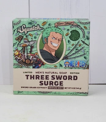 Jabón en barra Dr. Squatch edición limitada Zoro Three Sword Surge grano medio 5 oz Foto 1 de 3