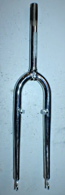 Lungi Rigid MTB Fork 26" 1" Threaded 230mm Silver Steel V-Brake Hybrid Ships USA - Image 1 of 4