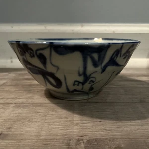 Antique Late 19th Century Chinese Blue and White Porcelain Bowl - Picture 1 of 5