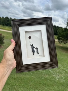 Demdaco Sharon Nowlan "Always There” Pebble Art Framed Shadowbox 8"x10" - Picture 1 of 10