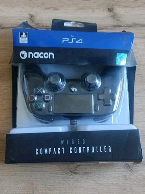  Manette Filaire Noire Compacte / Sony PlayStation 4 / Neuve boite Abîmée  - Photo 1/4