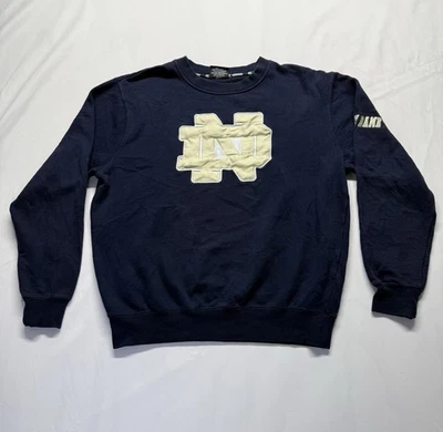 Suéter irlandês Notre Dame luta masculino M azul NCAA bordado pulôver gola redonda - Imagem 1 de 4