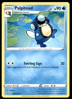 SWSH02: Rebel Clash #045/192 Palpitoad - Image 1 of 2