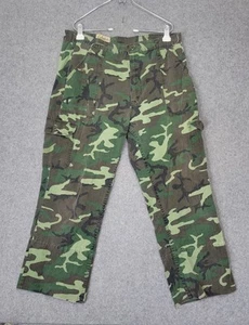Vintage Cabelas Cargo Hose Herren 36 Grün Camouflage Union Made USA Woodlands Jagd - Bild 1 von 21