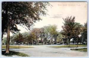 Postal antigua 1910 Litchfield Connecticut CT West Street Karl Brothers - Imagen 1 de 2