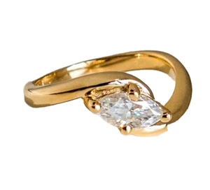 Marquise Diamond Engagement Ring Solitaire IGI Certified 18k Yellow Gold 1.00 - Picture 1 of 1