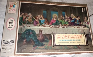 Vintage 1965 Milton Bradley The Last Supper Puzzle #4557 1000 pc. -DaVinci - Picture 1 of 3