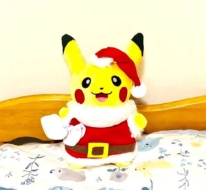 10 Zoll Pikachu Santa Pokémon Taschenmonster Feiertagsspielzeug Plüschtier Weihnachtsgeschenk - Bild 1 von 7