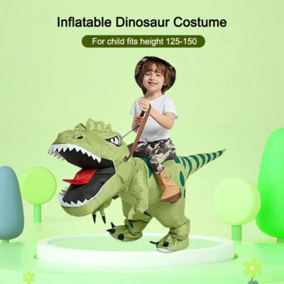 Inflatable Dinosaur Costume Riding T Rex Air Blow up Fancy Dress Party for Kids - image 1 of 4