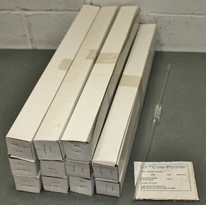 (12) Cole-Parmer Volumetric Pipettes 16600-27, 25 ml, Class B Borosilicate Glass - Picture 1 of 7