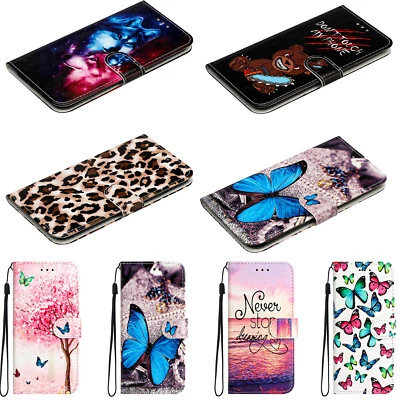 Case for Huawei P50 P30 Painted Pattern PU Leather Flip Wallet Case Phone Cover - Image 1 of 4