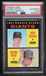 1971 Topps Stars Mike Davison George Foster PSA Authentic PSA/DNA Cert Rookie RC