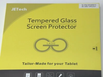 JETech Tempered Glass Screen Protector for iPad 2018/2017/Air 2/Air 1/Pro 9.7 - Image 1 of 4