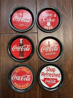 Cenicero Coca Cola Metal Hielo Vintage Coleccionable Juego de 6 Bandejas Metal Foto 1 de 4