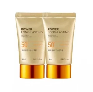 The Face Shop Power Long-Lasting Sun Cream 50ml x2pcs SPF 50+ PA+++ Waterproof - Picture 1 of 6