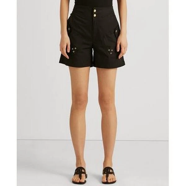 Lauren Ralph Lauren Women's Black Twill Shorts Size 16