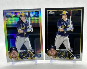 Brice Turang 2023 Topps Chrome #170 Refractor & Base Milwaukee Brewers RC Lot - Picture 1 of 2