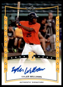 2014 Leaf Perfect Game Showcase Autographs Gold #ATW3 Tyler Williams /50