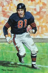 1989 Goal Line Hall of Fame Art Series 1 George Connor Chicago Bears - Picture 1 of 1