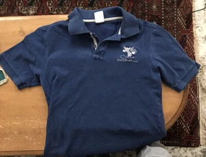 Walt Disney Studios Blue Mickey Mouse Polo Shirt Adult Small Disney Store VTG - Picture 1 of 5