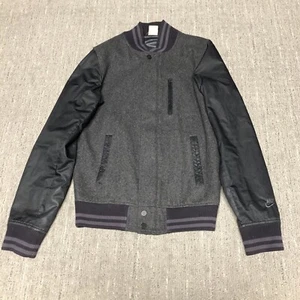Nike Sportswear Wool Blend Destroyer Varsity Bomber Jacket Men XS Grey 41501-033 - Picture 1 of 12
