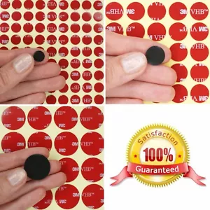 Black 3M VHB DOUBLE SIDED DOTS Pads ~ 0.64mm thick ~ Self Adhesive Sticky Tape - Picture 1 of 7