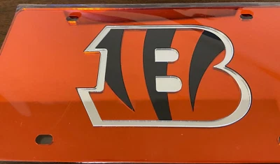 Placa de licença WinCraft Cincinnati Bengals NFL laranja laser tags - Imagem 1 de 2