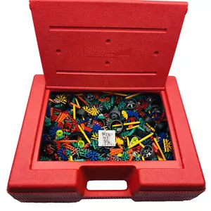 Knex Red Plastic Case Storage 18" x 14" x 5.5" K'nex Starter Kit w/Parts Pieces - Picture 1 of 6