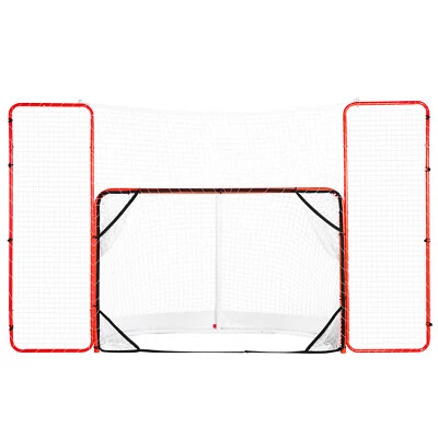 Portería de hockey Uimoso con respaldo y objetivos calle exterior acero red de hockey 72" Foto 1 de 4