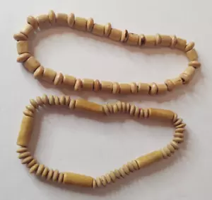 2 Wooden Bracelets Anklets - Surf or Beach Wear - Coastal Casual Fun - Picture 1 of 2