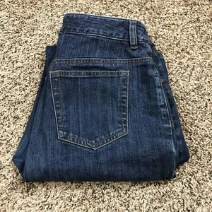 ANNE KLEIN Straight Leg Dark Wash Mid Rise Blue Denim Jeans Women's Size 2 - Picture 1 of 9