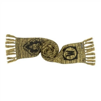 Bufanda tejida con flecos World of Warcraft Alliance, negra/dorada, 60" x 9" Foto 1 de 3