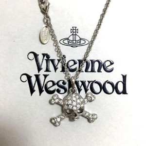Vivienne Westwood Halskette Schädel Stein Kugel Silber 40 cm IN BOX - Bild 1 von 5