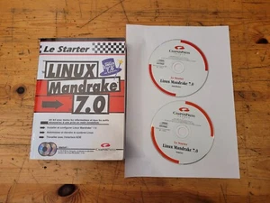 Livre Manuel Le Starter Mandrake LINUX 7.0 Distribution 2 CD LINUX OS pour PC - Photo 1/5