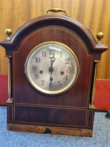 Rare C1900 Antique American Ansonia Chiming Bracket clock Mahogany Case D4 - Picture 1 of 15