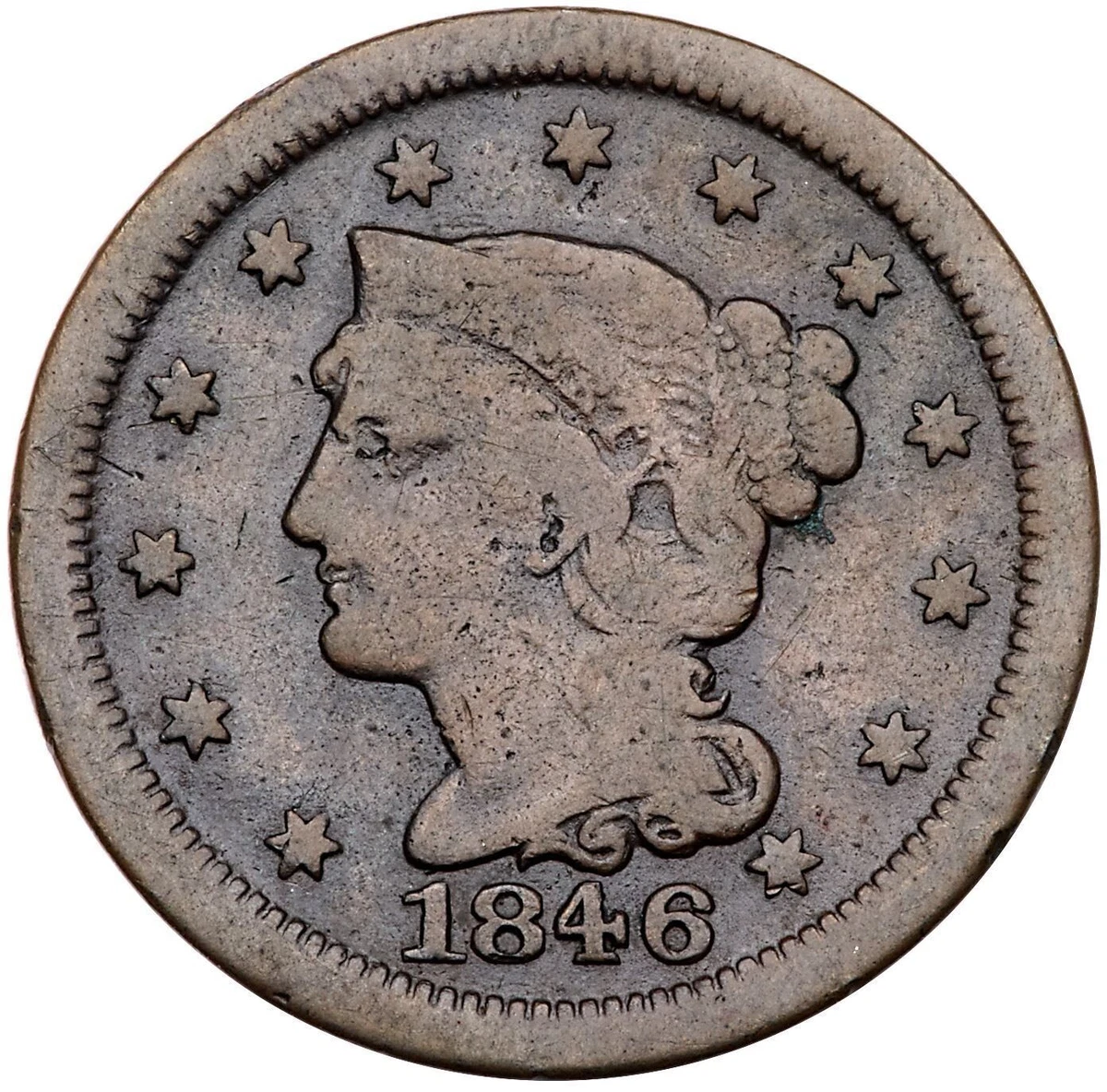 1846 Year Braided Hair Large Cents (1839-1857) for sale | eBay