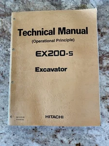 HITACHI EX200-5 BAGGER TECHNISCHES BEDIENUNGSPRINZIP SCHECKHEFT - Bild 1 von 7