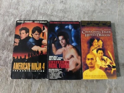 American Ninja 4, Blackbelt 2 Fatal Force & Crouching Tiger Hidden Dragon Vhs - Image 1 of 3