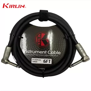 Kirlin 6 FT 1/4" Mono Right-Angle Male/Male Guitar Instrument Pro Audio Cable - Picture 1 of 1