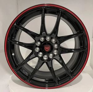 NS3 17 inch Black Red Rim fits CHEVY MALIBU 2004 - 2012 - Picture 1 of 11