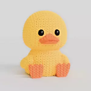 Piccola anatra lavorata a maglia stampata in 3D ~ altezza 2,2" / 5,7 cm ~ colore a scelta ~ Smoggy3D - Foto 1 di 6