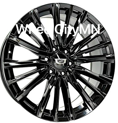 24" Gloss Black OE Replica 4883 wheels 2023 Cadillac Escalade V series 6x5.5 - Image 1 of 4