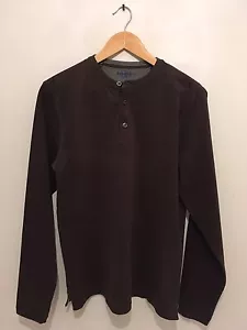 BNWT Benvenuto Long sleeve T-Shirt In Brown Size M - Picture 1 of 2