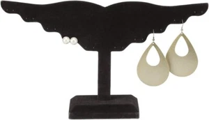 Lot of 6 Earring Winged Black Velvet Displays 12" x 8" Showcase Post Clip On - Picture 1 of 3