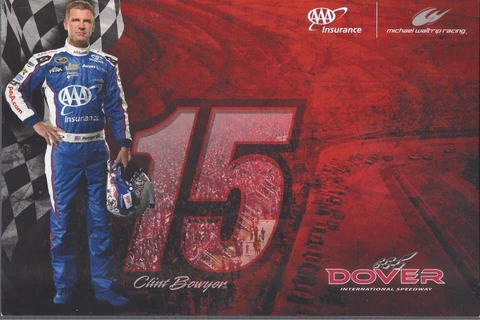2015 CLINT BOWYER "AAA INSURANCE DOVER" #15 NASCAR SPRINT CUP POSTCARD Cover