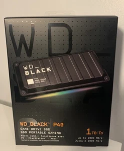 WD BLACK P40 Game Drive SSD Portable GAMING 1TB PC-PlayStation-Xbox BRAND NEW! - Picture 1 of 4